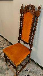 Poltrona in noce. Imitazione Barocco anni 60