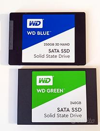 Coppia HD SSD Originali WD usati, testati  