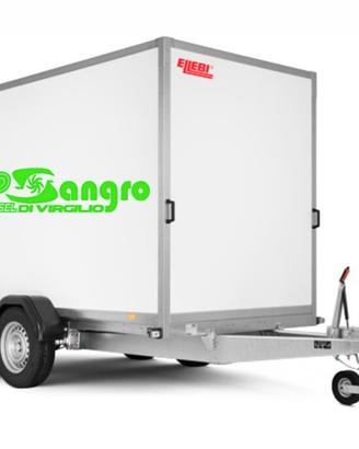 Carrello Ellebi furgonato doppio asse