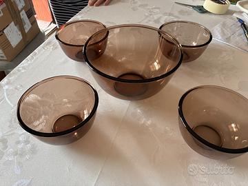 Set Macedonia/insalata Vintage Vetro Fumé