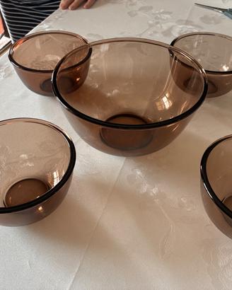 Set Macedonia/insalata Vintage Vetro Fumé