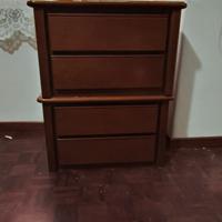 Comodini vintage in noce