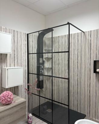 VETRO WALK-.IN CON PROFILI NERI - PROMOZIONE !!