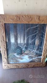 quadro dipinto gallo cedrone firmato