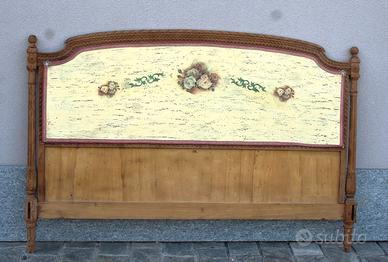 Letto  artigianale in noce - anni 60