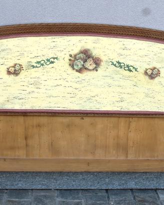 Letto  artigianale in noce - anni 60