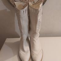 stivale texano bianco