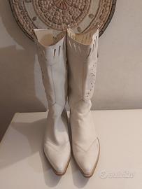stivale texano bianco