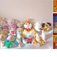 Pupazzi in peluche, pari a nuovo, e altro x Natale