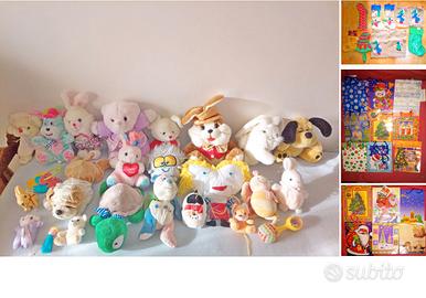 Pupazzi in peluche, pari a nuovo, e altro x Natale