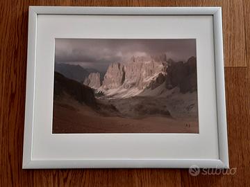 Quadro Fotografia Paesaggio Dolomiti con Cornice