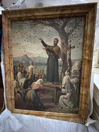 Grande Dipinto Olio su Tela del XIX sec