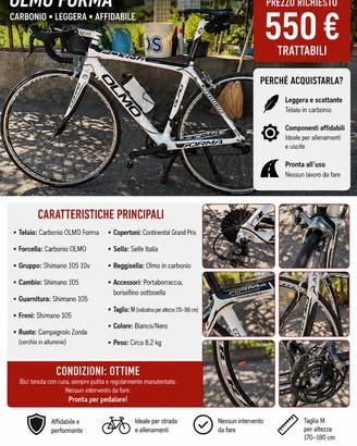 Bicicletta da corsa Olmo Forma