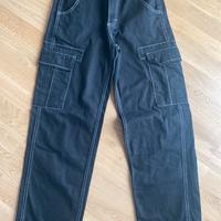 Pantalone baggy nero con tasche laterali eur:34