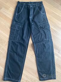 Pantalone baggy nero con tasche laterali eur:34