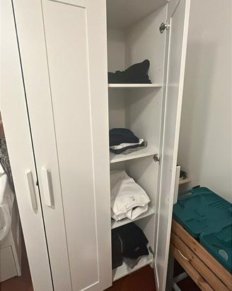 Armadio Ikea, tre ante con specchio, serie BRIMNES