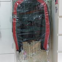 Giacca in pelle Dainese con banda rossa -PERFETTA