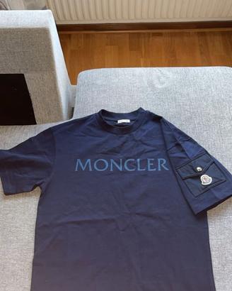 Moncler T-shirt Uomo blu nero Taglia S