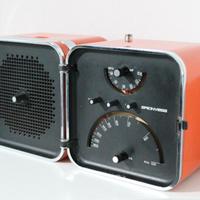 Brionvega TS502 Radio Cubo Arancione Tasto Tono