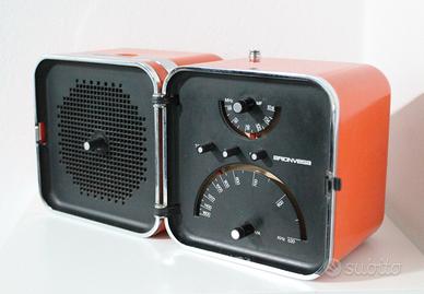 Brionvega TS502 Radio Cubo Arancione Tasto Tono