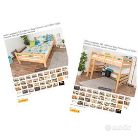 letto a soppalco una piazza e mezzo