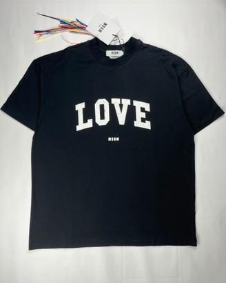 T-shirt Nera MSGM Love