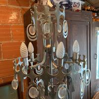 Lampadario in metallo vintage anni 60-70