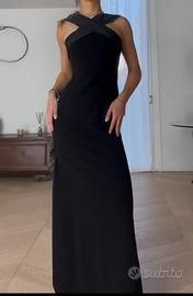 Abito lungo nero moschino boutique