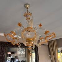 Coppia di Splendidi Lampadari in Vetro di Murano