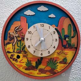 Orologio da muro artigianale in legno
