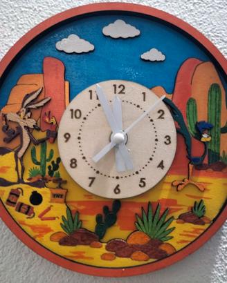Orologio da muro artigianale in legno