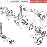 Ingranaggio intermedio Aprilia RX 125 AP0234405