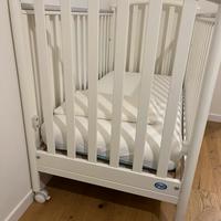 Pali -lettino ciak bianco e materasso questibimbi