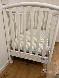 Pali -lettino ciak bianco e materasso questibimbi