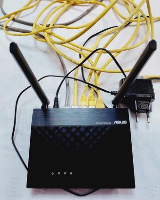 Access Point Asus RT-N12EC1 con 5 cavi Lan