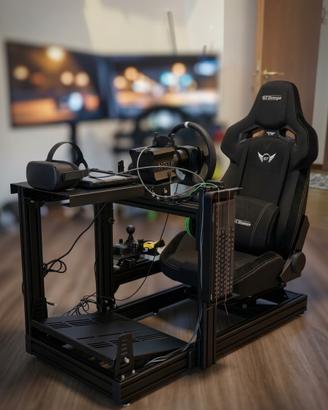 Postazione sim racing + motore e corona tonda