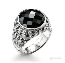 Anello Thomas Sabo Argento teschi Onice nero