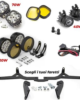 2 FARETTI LED Honda Africa Twin 11100 Adv STAFFA