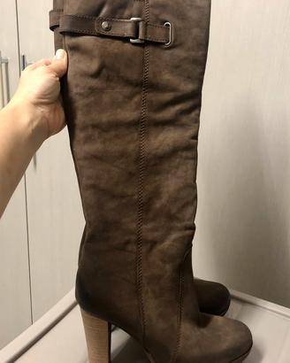 Stivali alti marroni Vera pelle n. 37