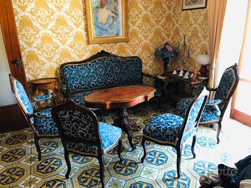 Salotto completo antiquariato restaurato Liberty