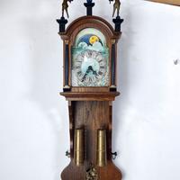 176378 Antico orologio pendolo olandese cn lunario