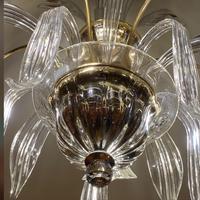 LAMPADARIO IN VETRO DI MURANO E ORO