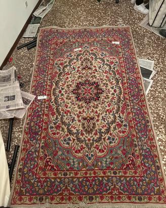 Tappeto persiano kirman in lana