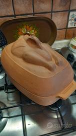 tegame casseruola cuoci pollo in terracotta 