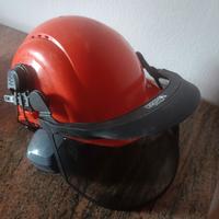 casco antinfortunistico da boscaiolo con visiera