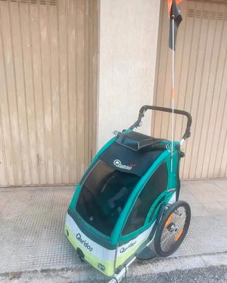 Rimorchio e passeggino a 2 posti per bici
