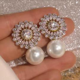 Orecchini Romantici con Perla e Zirconi