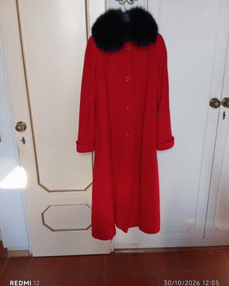 magnifico cappotto donna con collo volpe naturale 