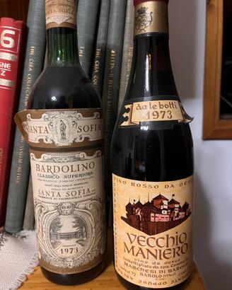 Vini d’epoca 1973 Bardolino e Marchesi di Barolo
