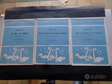 SPARTITO MUSICALE-BELLINI-ORIGINALI 3 pezzi[B7]